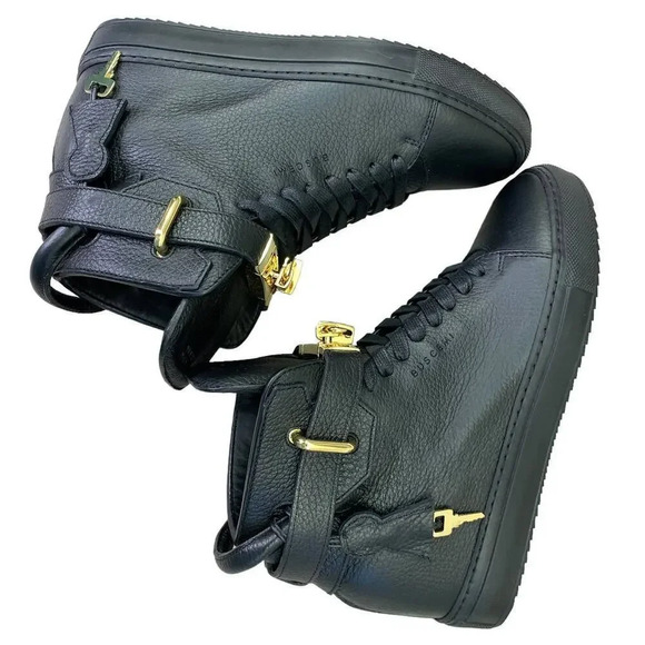 Buscemi Black Leather High-Top Sneakers - Picture 5 of 16